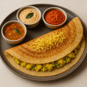potato Masala Cheese Millet Dosa
