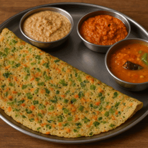 Millet Mixed Veggies Dosa