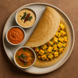 Paneer Masala Millet Dosa